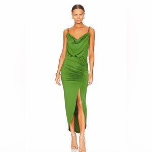 Biava Dress in Forest Army